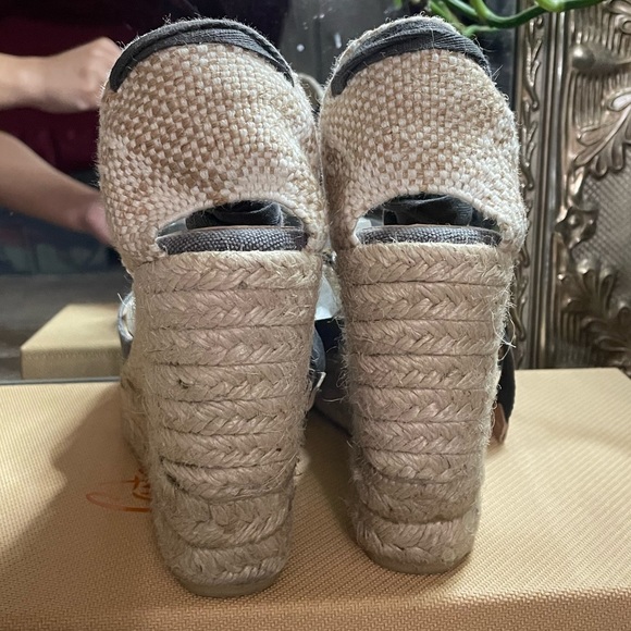 Castañer (Castaner) Chiara  Wedge Espadrille - 5 Grey (or Gray) - Picture 5 of 7